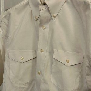 Wrangler Long Sleeve Solid Twill Botton down Shirt